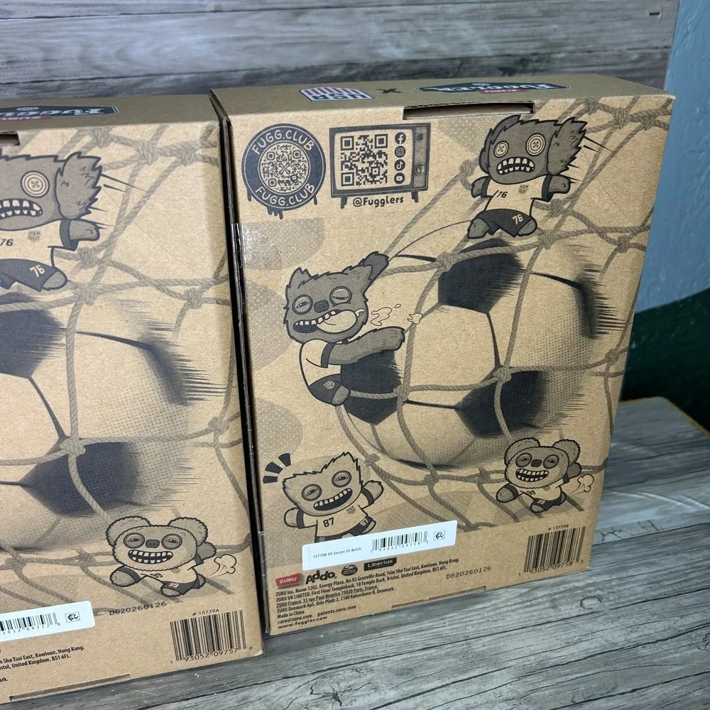 Catch Me Fuggler USA World Cup Soccer Plush Red Button Variant Bear Belch Button